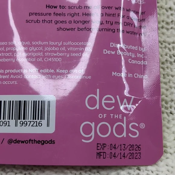 dew of the gods Frozé Vitamin BodyScrub, 150ml/5.29fl oz - Picture 10 of 13